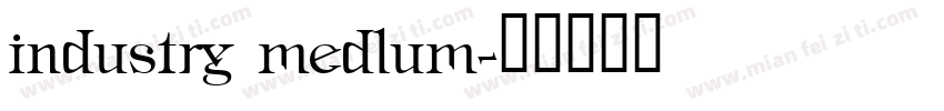 industry medlum字体转换